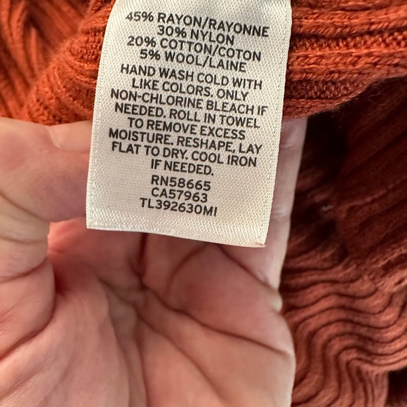 Leith Ribbed Cardigan Wool Blend, S - Picture 6 of 8